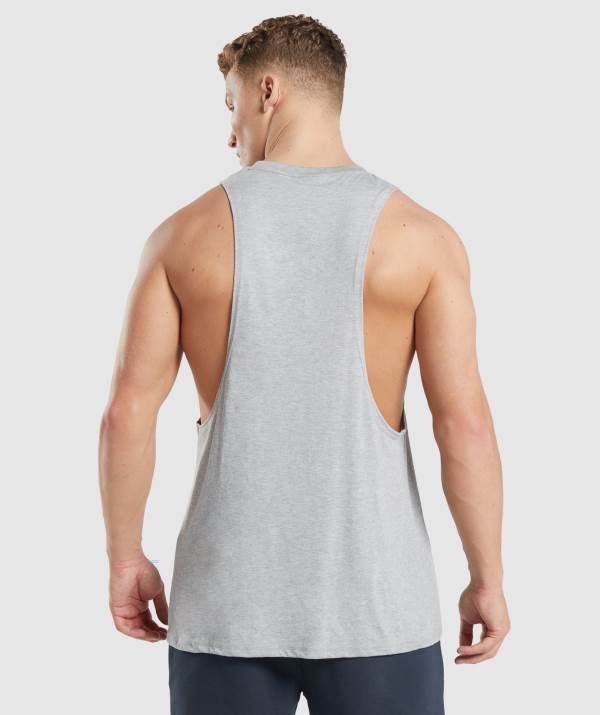 Panske Tielko Gymshark Legacy Drop Arm Svetlo Siva | WO1237854